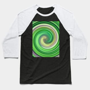 Swirl of Summer Green Leafs Baseball T-Shirt